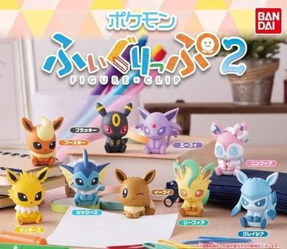 

Bandai Genuine Gashapon Toys Pokemon Pikachu Espeon Charmander Eevee Snorlax Jolteon Flareon Cute Figure Clip Action Figure Toys