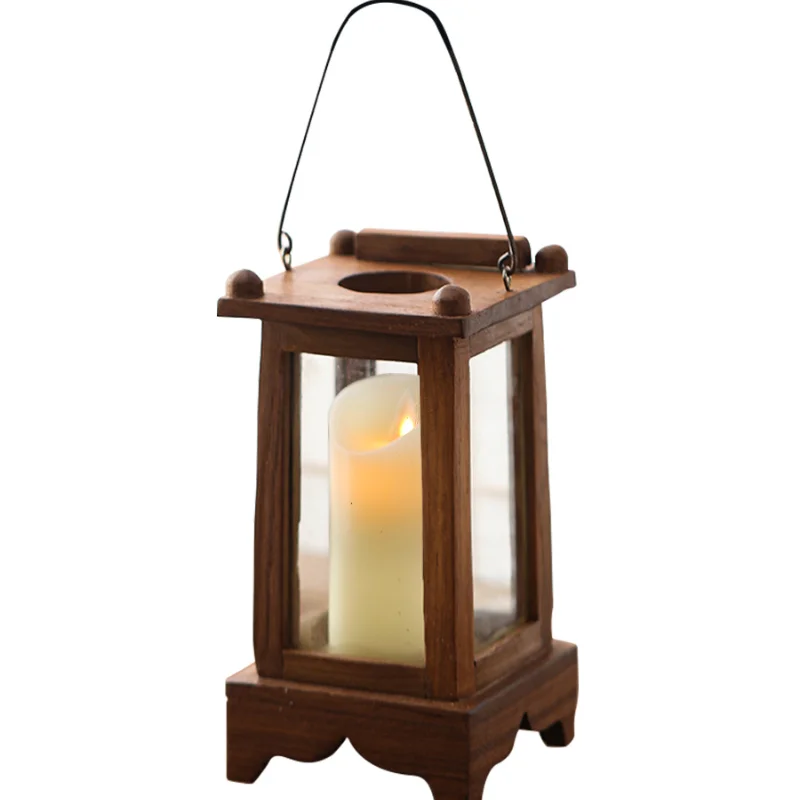 S Simple Antique Home Decor Creative Wooden Candlestick Vintage Decoracion Casa Candelabros Madera C