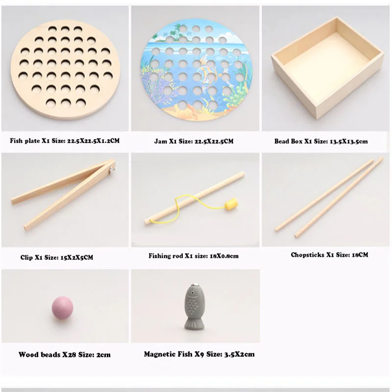 Обучающие деревянные игрушки Монтессори детская игрушка клипса из бисера