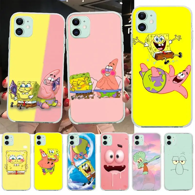 

Cartoon Sponges Cute Bob Phone Case for iphone 12 13 Mini SE 2020 5 5S 6 6S Plus 7 8 Plus X XR XS 11 Pro Max Fundas Coque cover