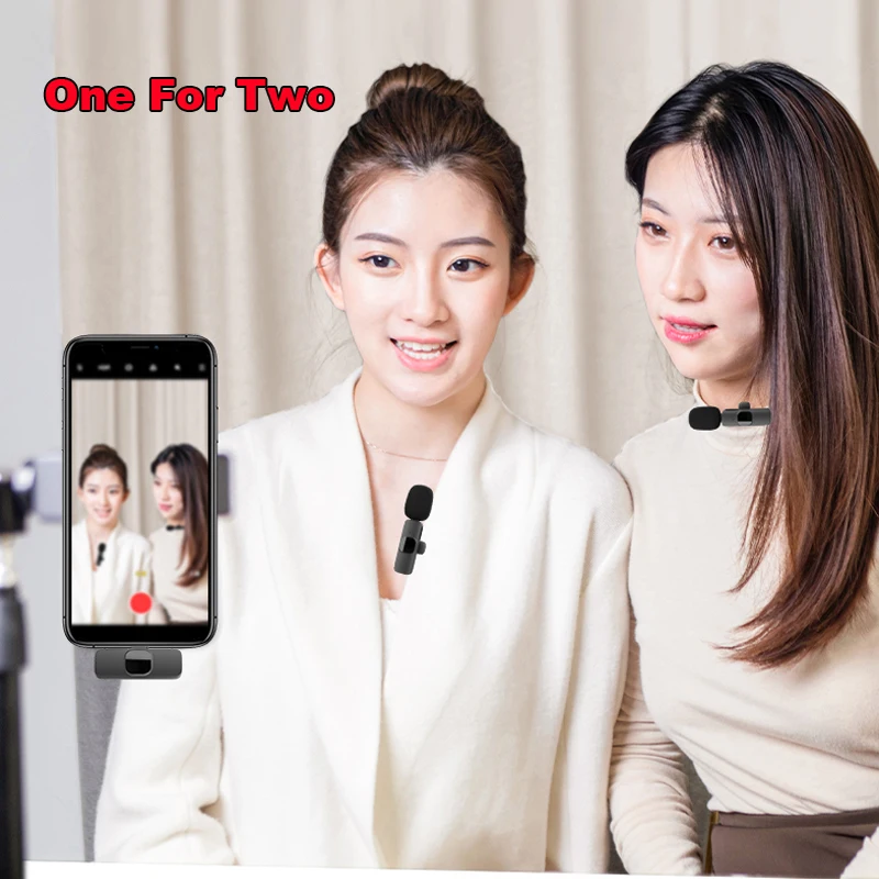 Беспроводные ПЕТЛИЧНЫЕ наушники Y23 петличный микрофон для записи аудио и видео с