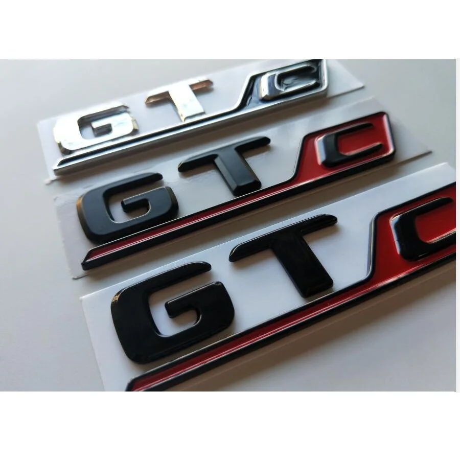 Chrome Black Letters G T C Trunk Emblems Badges Emblem Sticker for Mercedes Benz C190 X290 R190 Coupe Convertible AMG GT GTc GTC