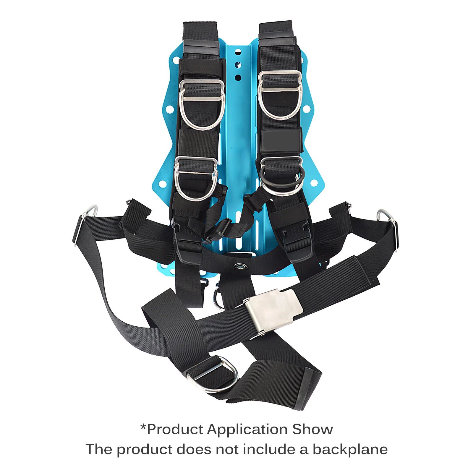 

Scuba Diving Set Adjustable Wear-resistant Anti-corrosion Diving Backplate Harness Set Durable High-strength Dive Accessories