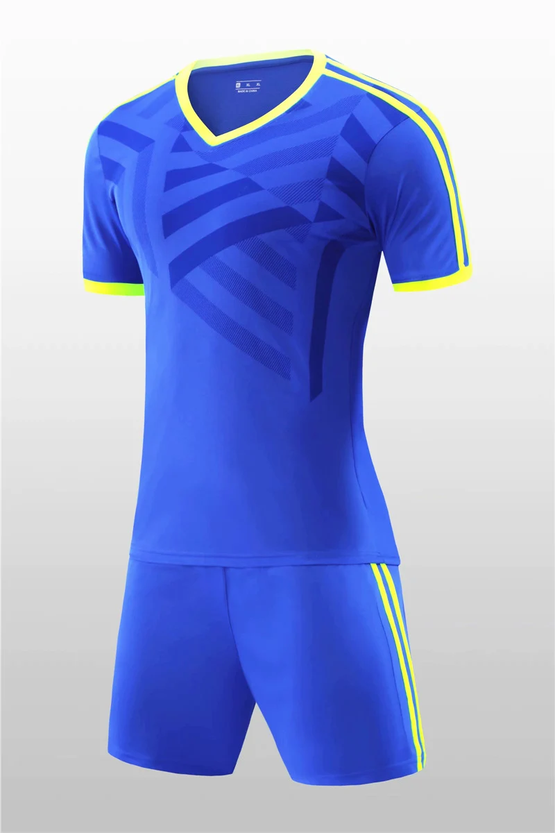 Для взрослых и детей трикотажная Футбольная форма без надписей с коротким