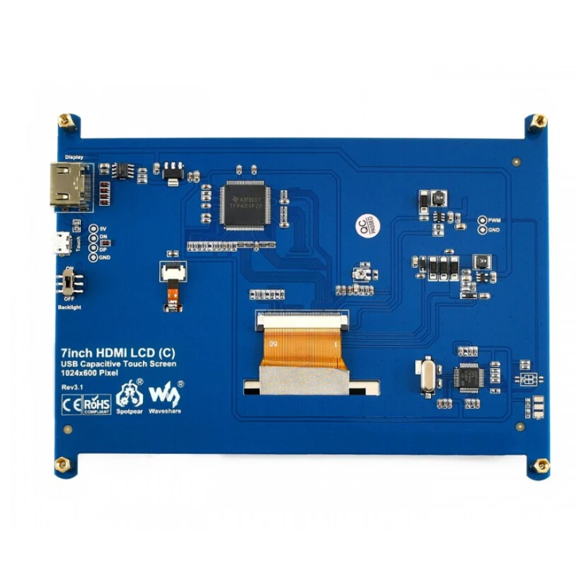 Waveshare 7 ''дисплей дюймовый HDMI LCD (C) емкостный сенсорный экран монитор
