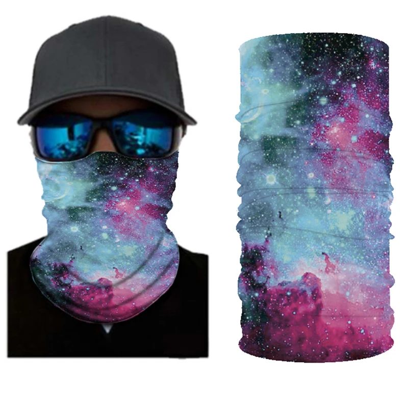 Бесшовный шарф для рыбалки с 3D рисунком черепа походная бандана Шейная маска