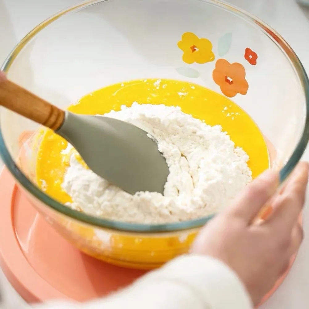 

꽃피는 술잔 Glass Bowl Wash Basins контейнер для смеси Small Fresh High Temperature Resistant Lid Scaled Cream Whisk Egg Beater