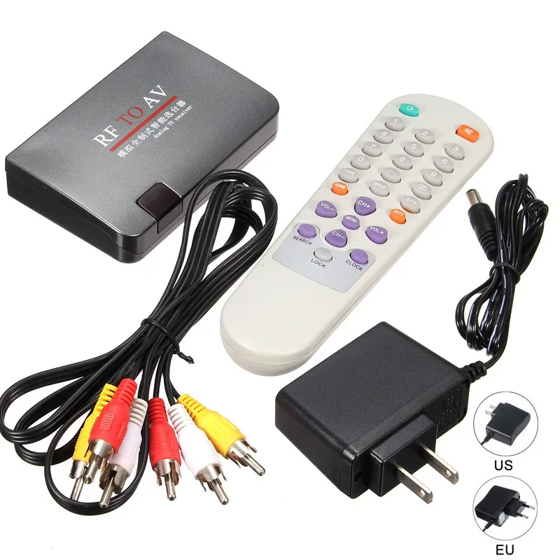 

Plug RFU S/EU TO AV Stable Signal Analog TV Receiver Cable High Efficiency Easy Operation Modulator Converter USB With Remote