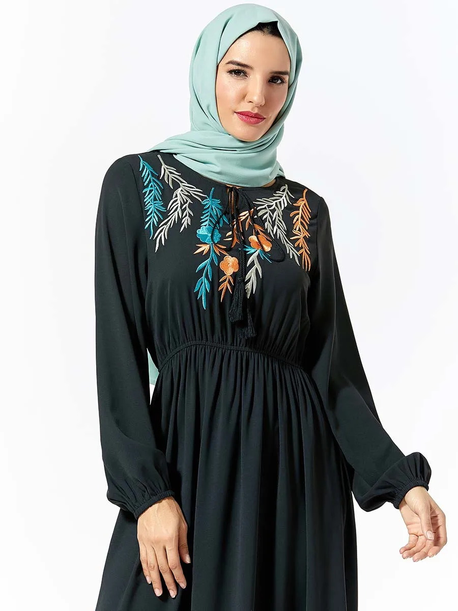 Абайя Черная Женская Дубай турецкий Пакистан Турция мусульманский хиджаб платье