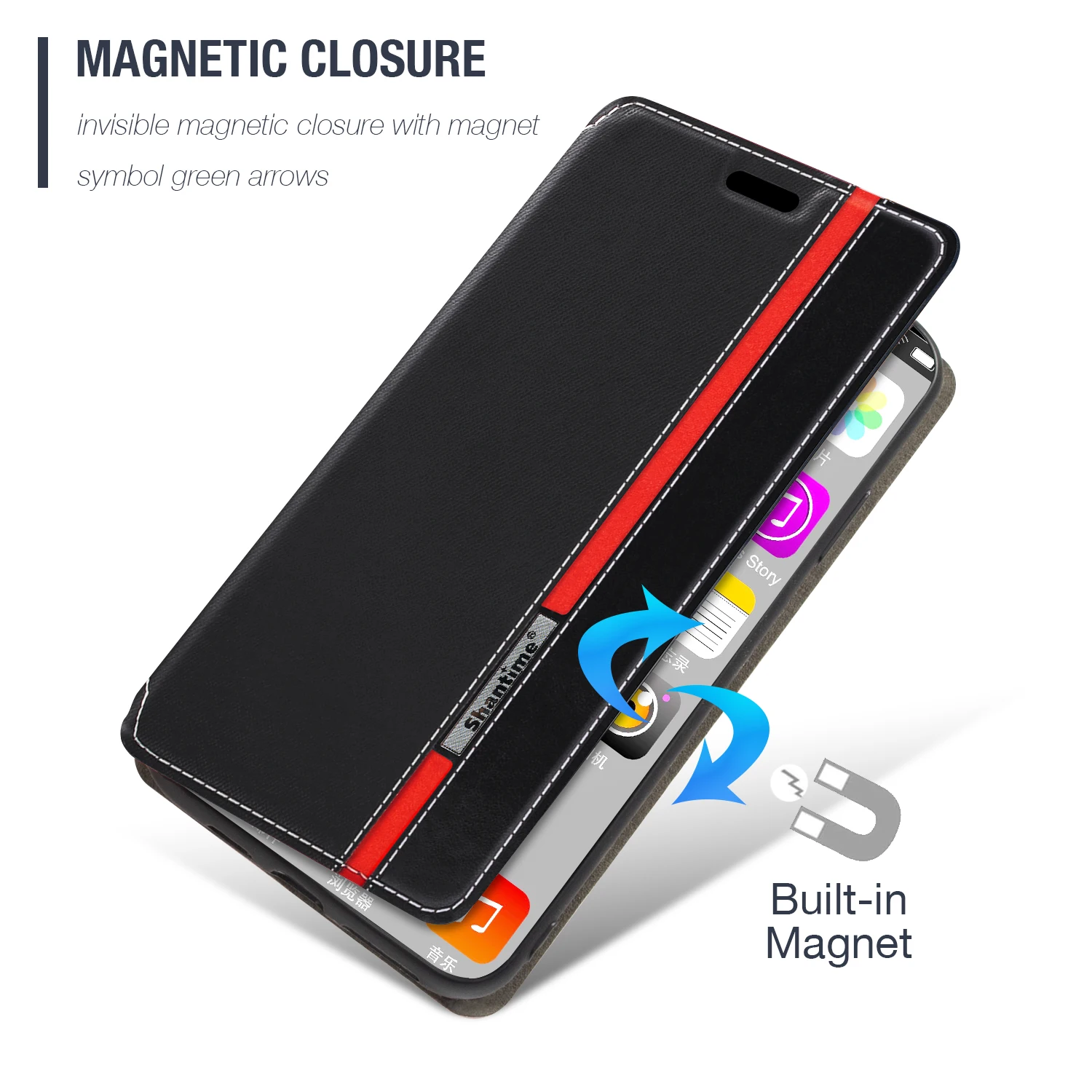 

Модный разноцветный кожаный чехол с магнитной застежкой для Sharp Aquos
