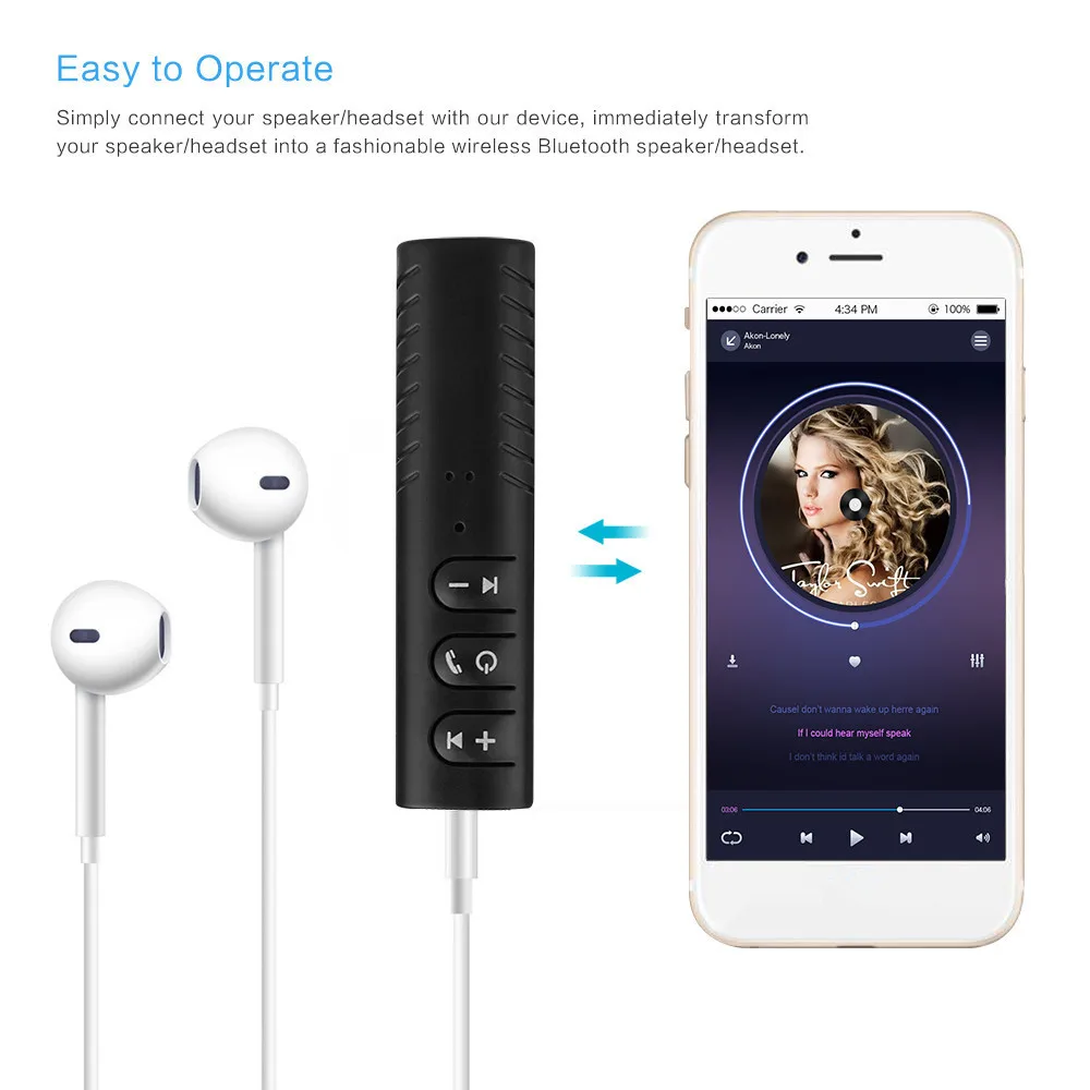3.5mm Jack bluetooth adapter Handsfree aux dongle Mini Audio receptor Receiver for Auto Car Kit Music | Компьютеры и офис