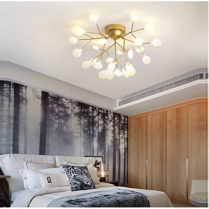 Araña de techo LED moderna, iluminación creativa para sala de estar y dormitorio, accesorios de iluminación para el hogar, AC110V/220V, Envío Gratis