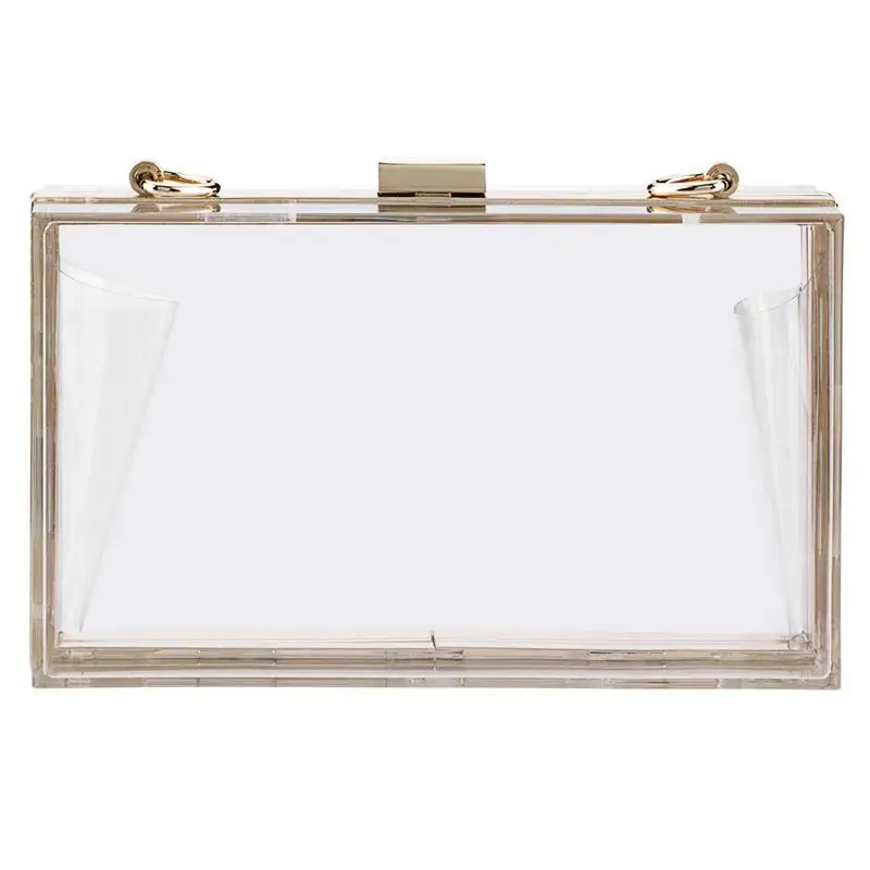 Женская милая прозрачная акриловая коробка клатч кошелек через плечо вечерняя
