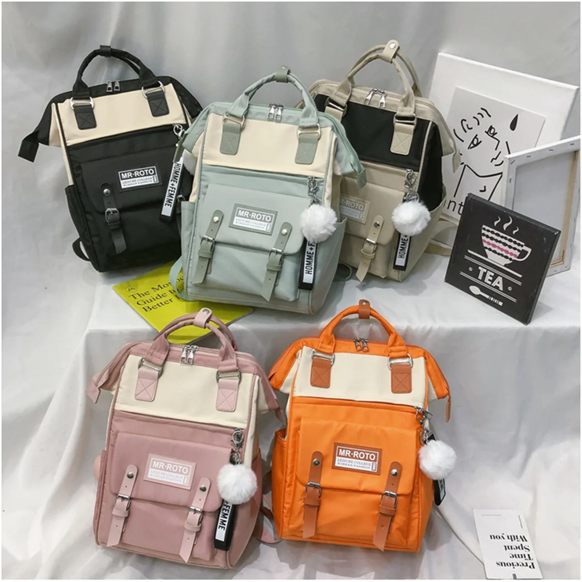 

Kawaii, вместительная школьная сумка для мальчиков и девочек, сумка для студентов, милый рюкзак