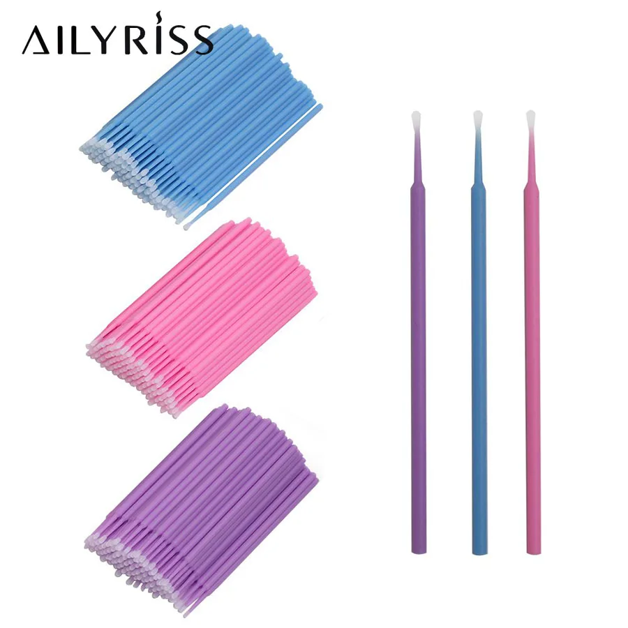 1000 PCS Disposable Micro Applicators Brushes Applicator Microswabs for Eyelashes Extensions Makeup Application Personal Care