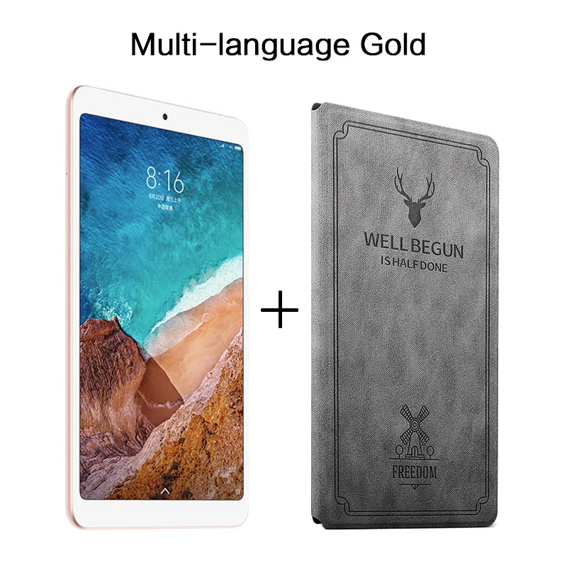 Gold Add Grey Case Xiaomi mi Pad 4 pc tablet 8," 1920x1200 FHD планшеты mi UI 10 Snapdragon 660 Восьмиядерный двойной WiFi 13 МП+ 5 Мп камера 6000 мАч - Комплект: Gold Add Grey Case