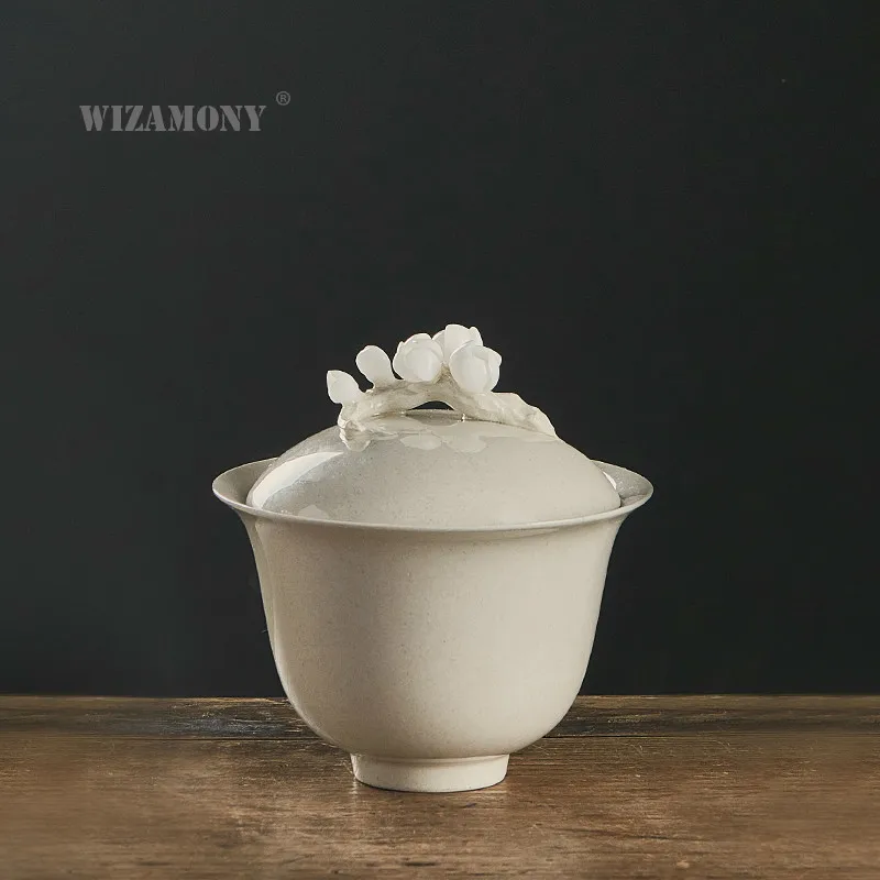 

WIZAMONY завод серого цвета глазури Крышка Чаша креативная ручной работы чай стакана воды бытовой с одной чашкой чаша для чая чайный набор кунг-фу заварочный чайник