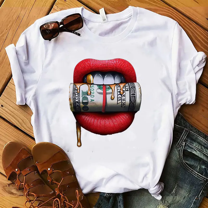 

Cheap Wholesale Printed Money Is The Motive Unisex T-shirt 100% Cotton Custom Logo Women's Tshirts Graphic Tshirt For Women