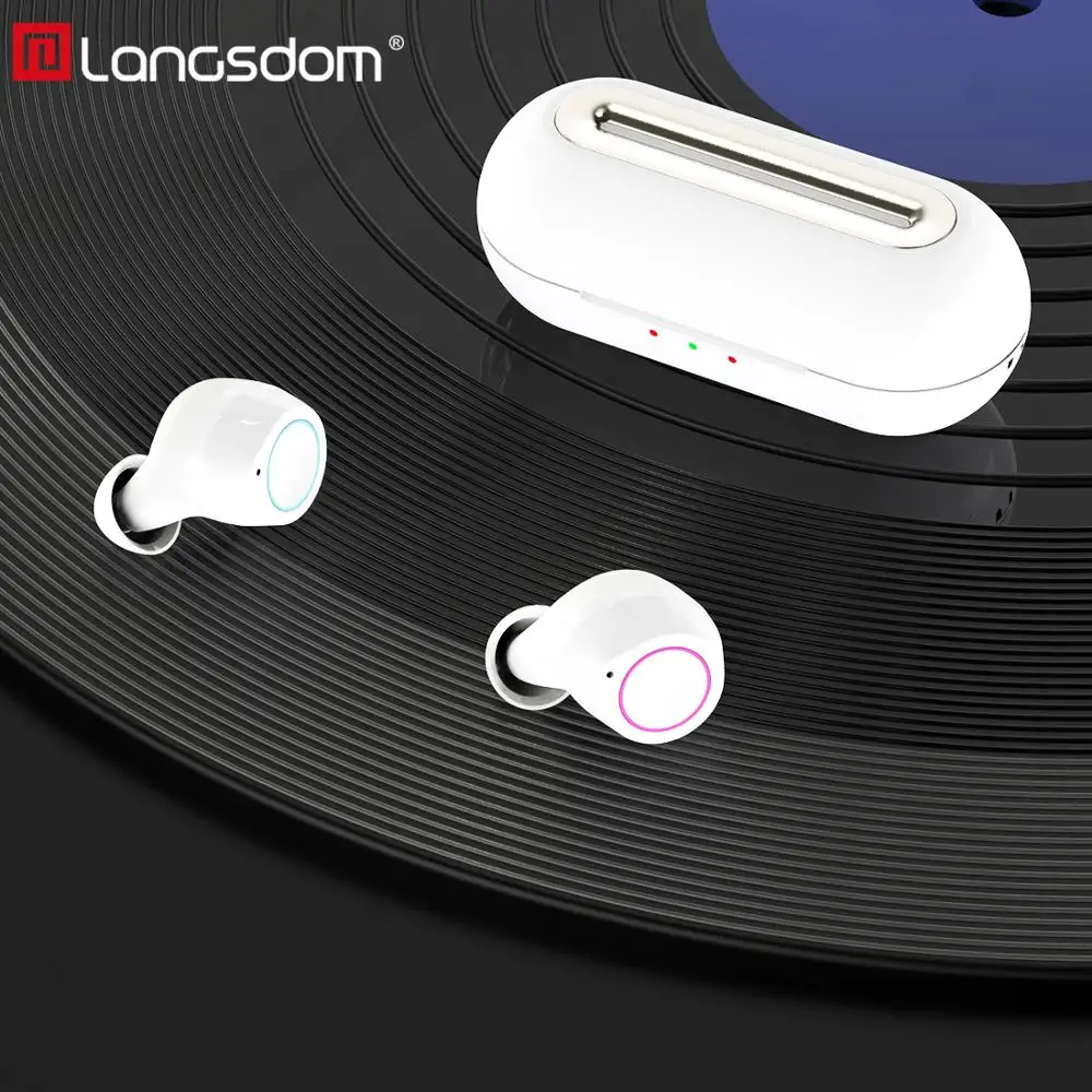 Langsdom TWS Bluetooth гарнитура 5 0 беспроводные наушники Xiaomi стерео Eabuds с микрофоном -