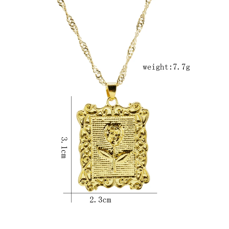 Прямоугольная Фоторамка в стиле хип-хоп панк Золотая Роза цветок фоторамка для