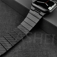 carbon fiber pattern band for apple watch bands 45mm 44mm 42mm 41mm 40mm 38mm lightweight bracelet strap for iwatch 7 6 5 4 3 se