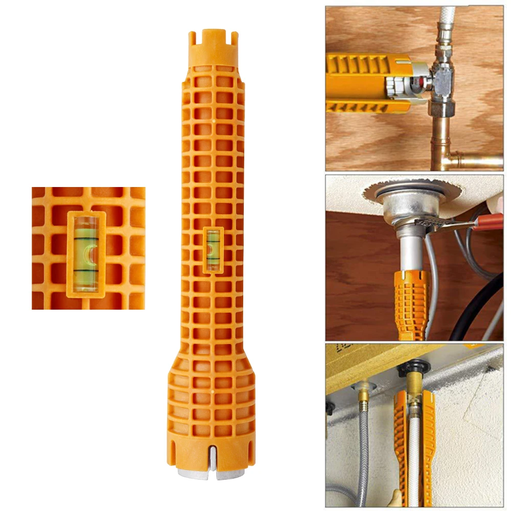 

Miti Flume Wrench Anti-Slip Kitchen Sink Repair Wrench Bathroom Faucet Assembly Installation Wrench Home Tool Water Pipe Spanner