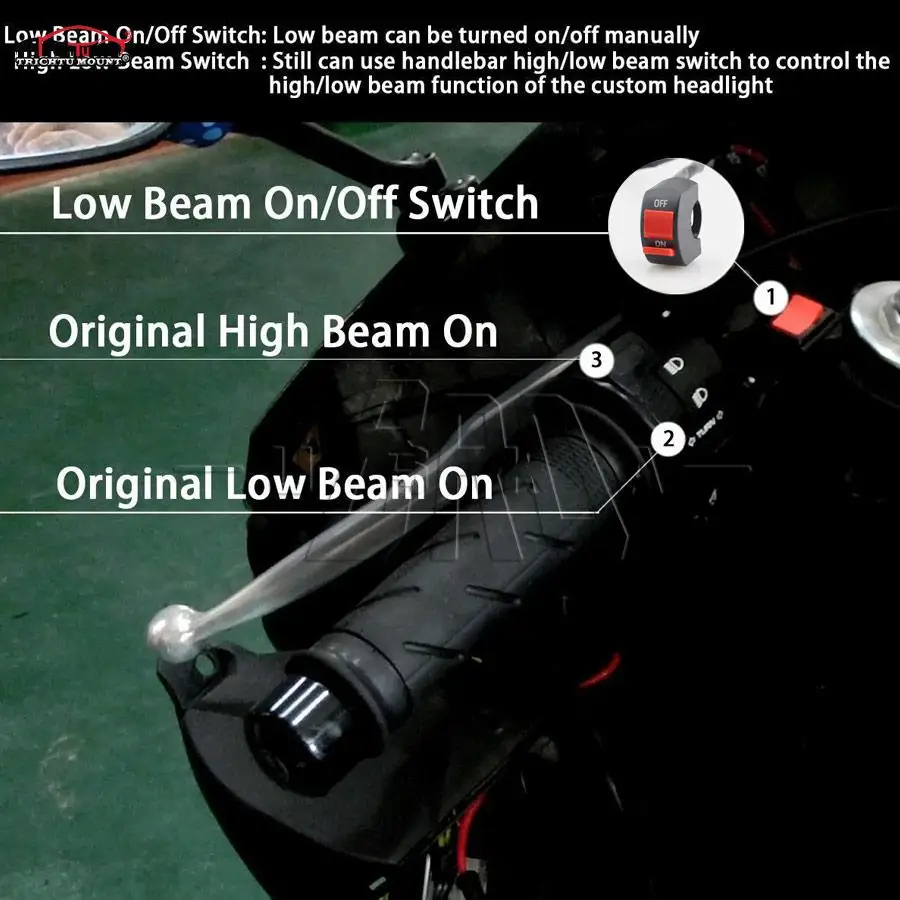 

Motorcycle Modified Custom Front Headlamp Assembly Headlight Projector HID For Yamaha YZF R6 2008-2015