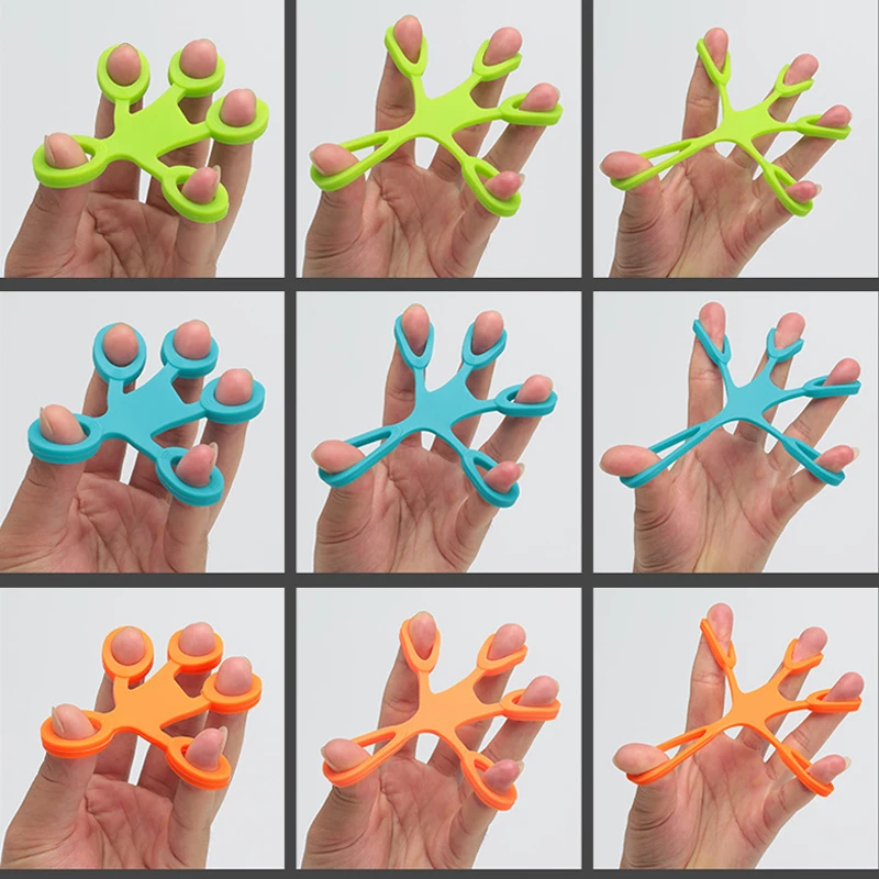 

Fidget Silica Gel Finger Puller Antistress Hand Ring Adult Finger Strength Training Band Toys for Children Squish Toy Gifts