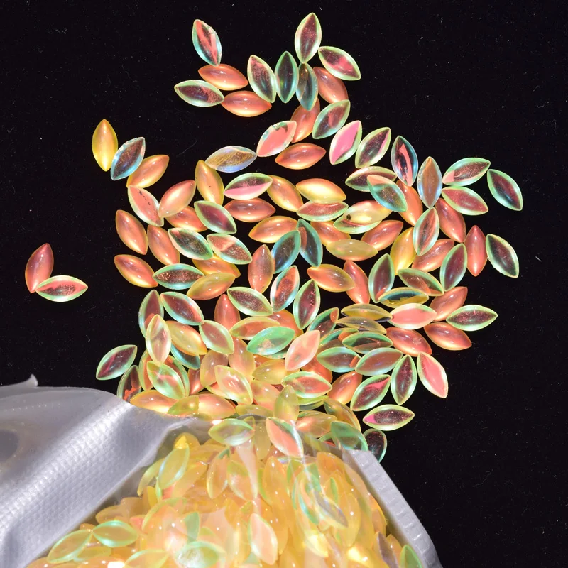 

3D Cat Eye Stones Nail Charms Oval Resin Nail Rhinstones Gems Semicircular Flatback Design 100PCS/Bag