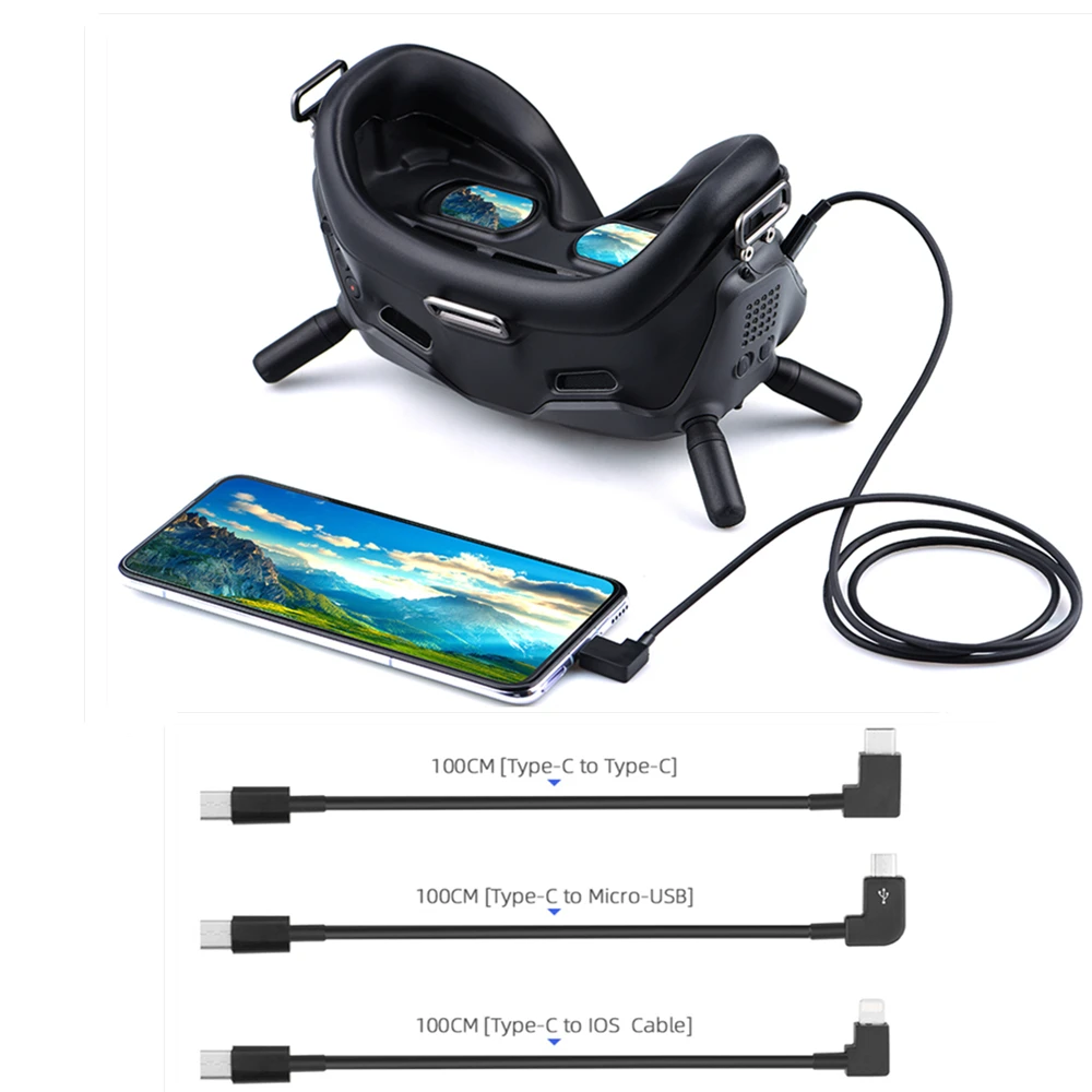 Кабель для передачи данных DJI FPV Combo Goggles V2 IOS/Type C/Micro USB адаптер Ipad Air/MINI IPhone планшета