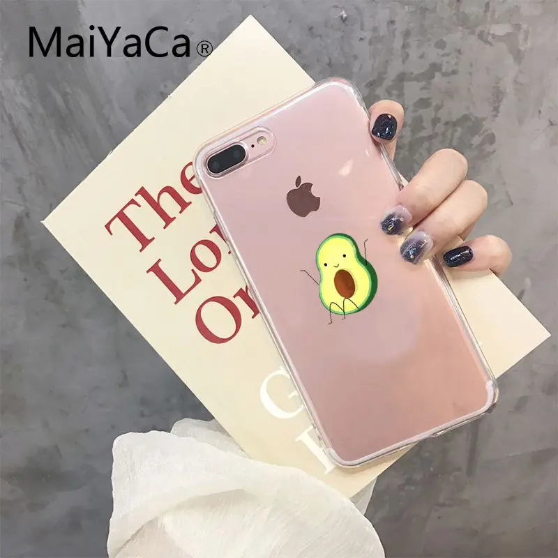 A9 Мягкий силиконовый чехол MaiYaCa с мультяшным рисунком авокадо из ТПУ для iPhone 8 7 6 6S Plus X XS MAX 5 5S SE XR 10 Fundas Capa - Цвет: A9