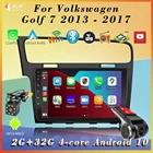 Автомагнитола 2DIN, мультимедийный плеер Android с экраном Carplay, Автомобильный GPS bluetooth для Volkswagen Golf 7 2013-2015 2016 2017
