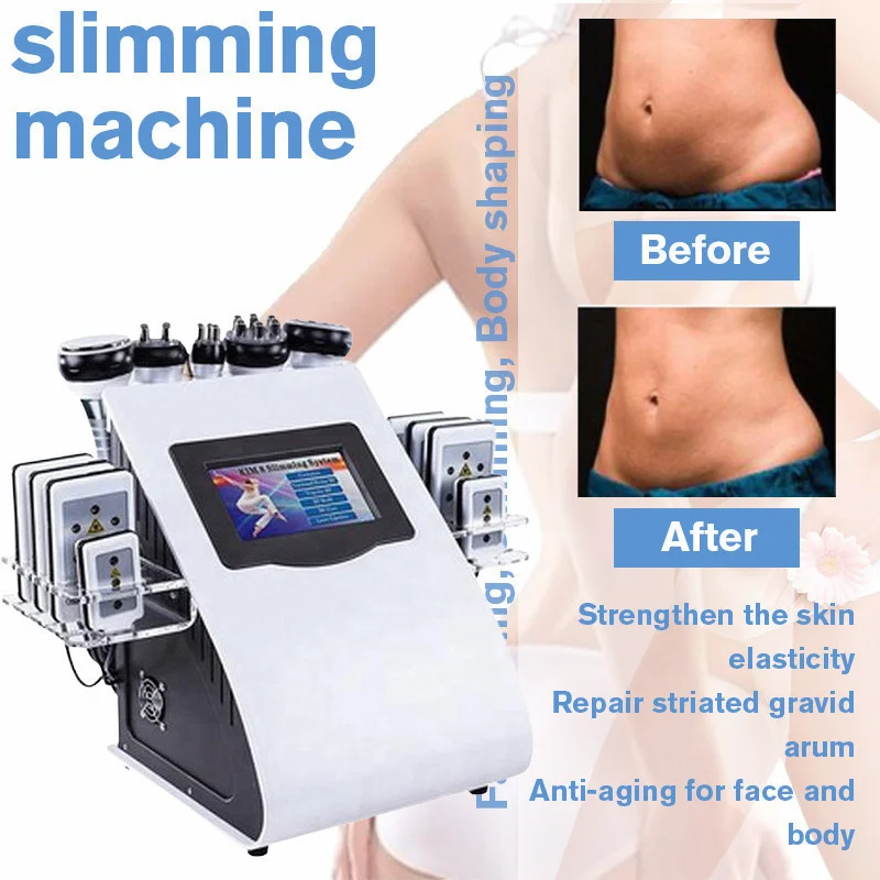 

2021 Product 6 In 1 Vacuum Radio Frequency 40K Cavi Lipo Laser Liposuction Ultrasonic Cavitation Slimming Machine