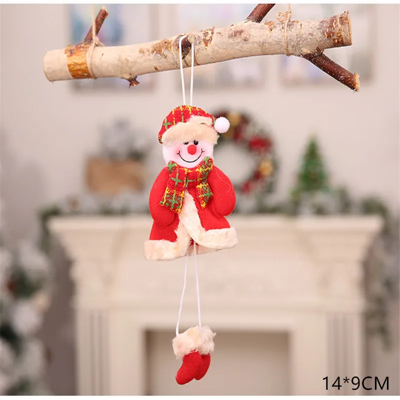 snowman Новинка года, милые рождественские куклы Санта-Клаус/Снеговик/Ангел, Noel, Рождественское украшение для дома, рождественский подарок для детей - Цвет: snowman