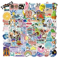 100pcs1set stickers girl essential stuff for water bottles stickers suitable for luggage laptop trendy stickers aesthetic