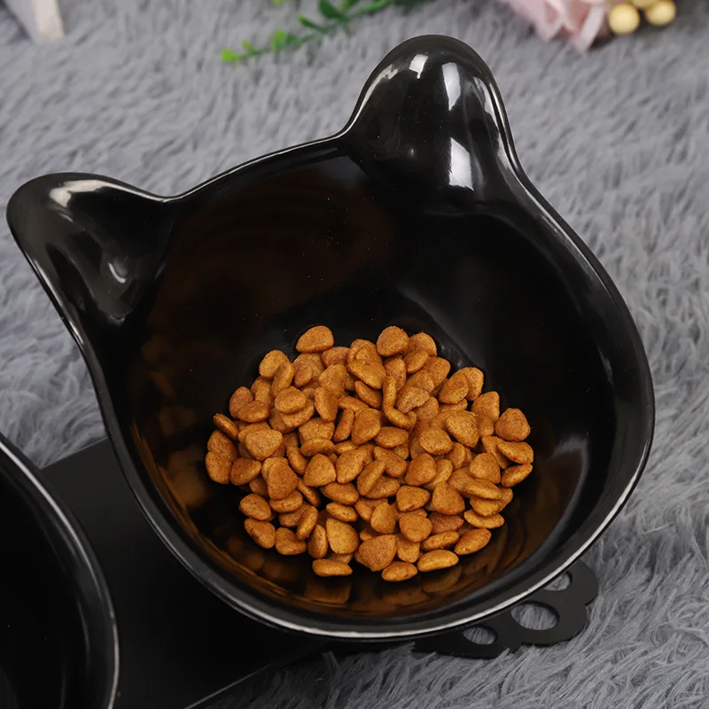 

Pet Cat Elevated Bowls Durable Double Bowls Raised Stand Cat Feeding & Watering Supplies Dog Feeder Pet Supplies