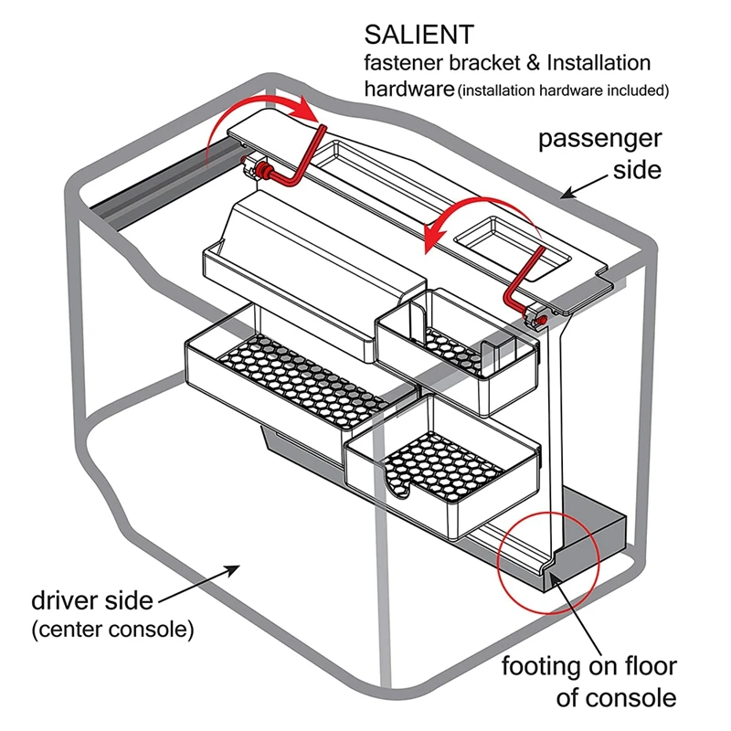 Продажа Органайзер для автомобильной консоли Ford Trucks F150 (2015-2020) F250 F350 Raptor (2017-2020) экспедиция (2018-2020)