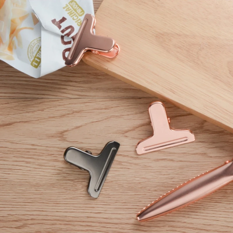 

9Pcs Chip Bag Clips Food Clips Heavy Duty Stainless Steel File Clips Clamps for Kitchen Home Office