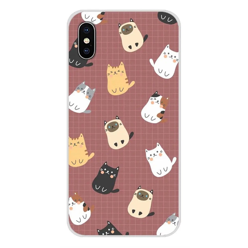 Для Apple ipod touch 5 6 iPhone X XR XS 11Pro MAX 4S 5C SE 6S 7 8 Plus чехлы для телефонов милые Meow кошки Китти