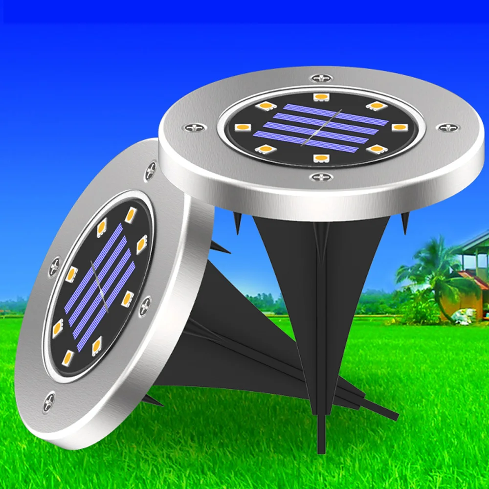 4 шт. наземный светильник на солнечной энергии подземный садовый путь палуба s