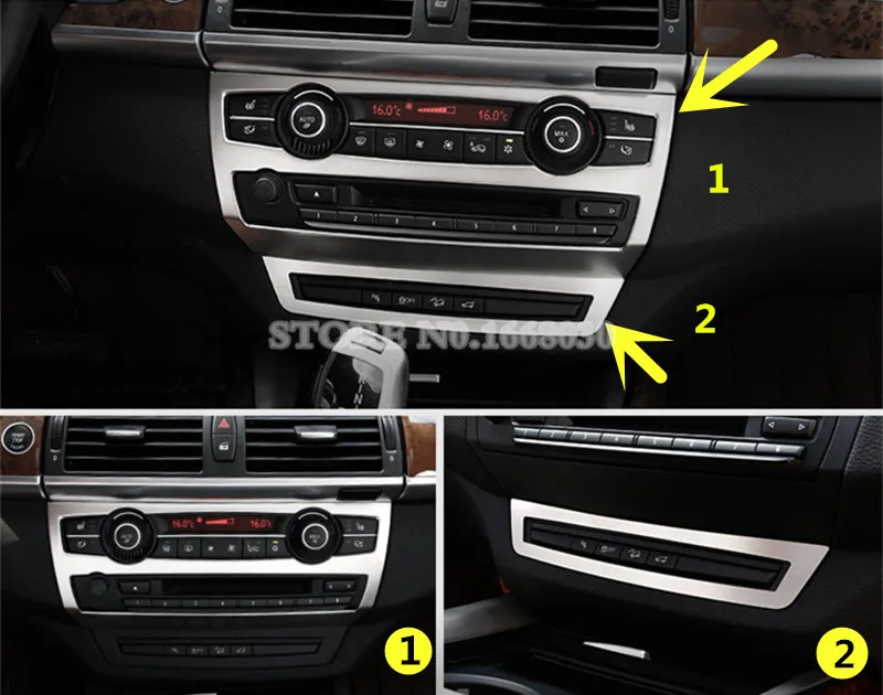 Внутренняя центральная консоль панель накладка 2шт для BMW X5 E70 2010 2013|panel|panel cover |