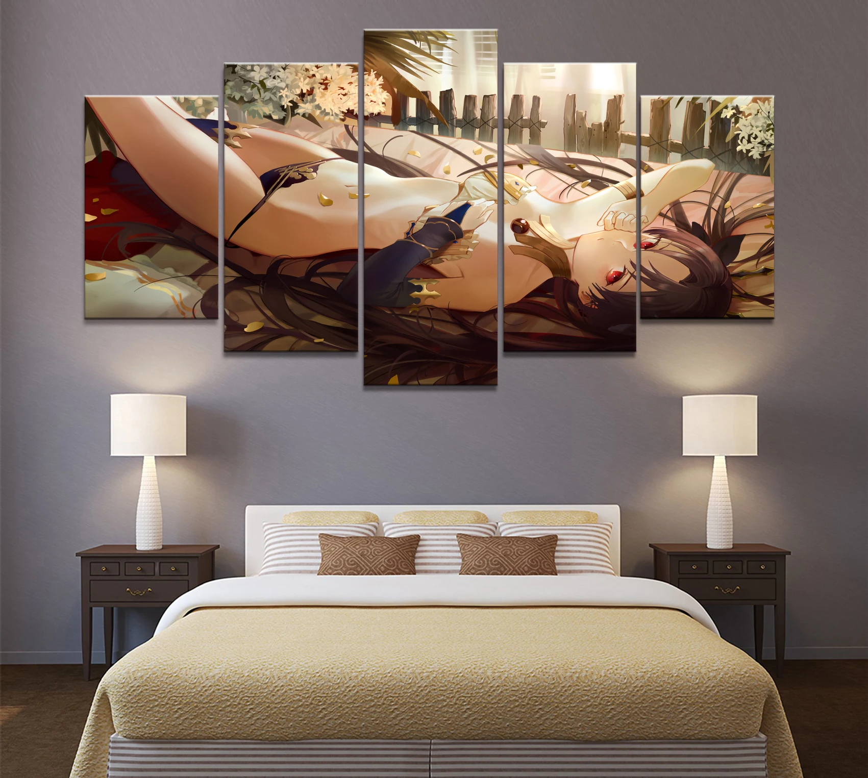 5 шт. модульные судьба Тосака Rin аниме Гостиная искусство настенные декоративные