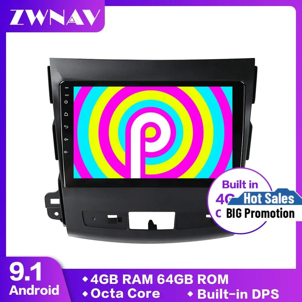 9 &quotIPS Android 8 0 автомобильный GPS радиоплеер для Mitsubishi Outlander мультимедиа 2007 2011 с