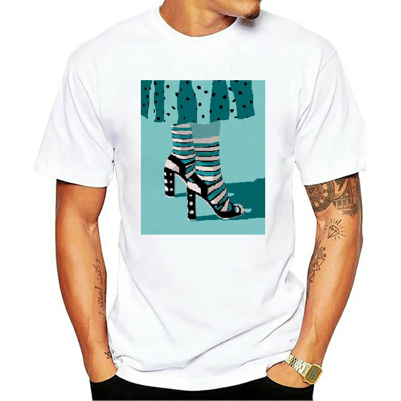 

Fashion Beautiful High Heels Print Graphic T Shirt