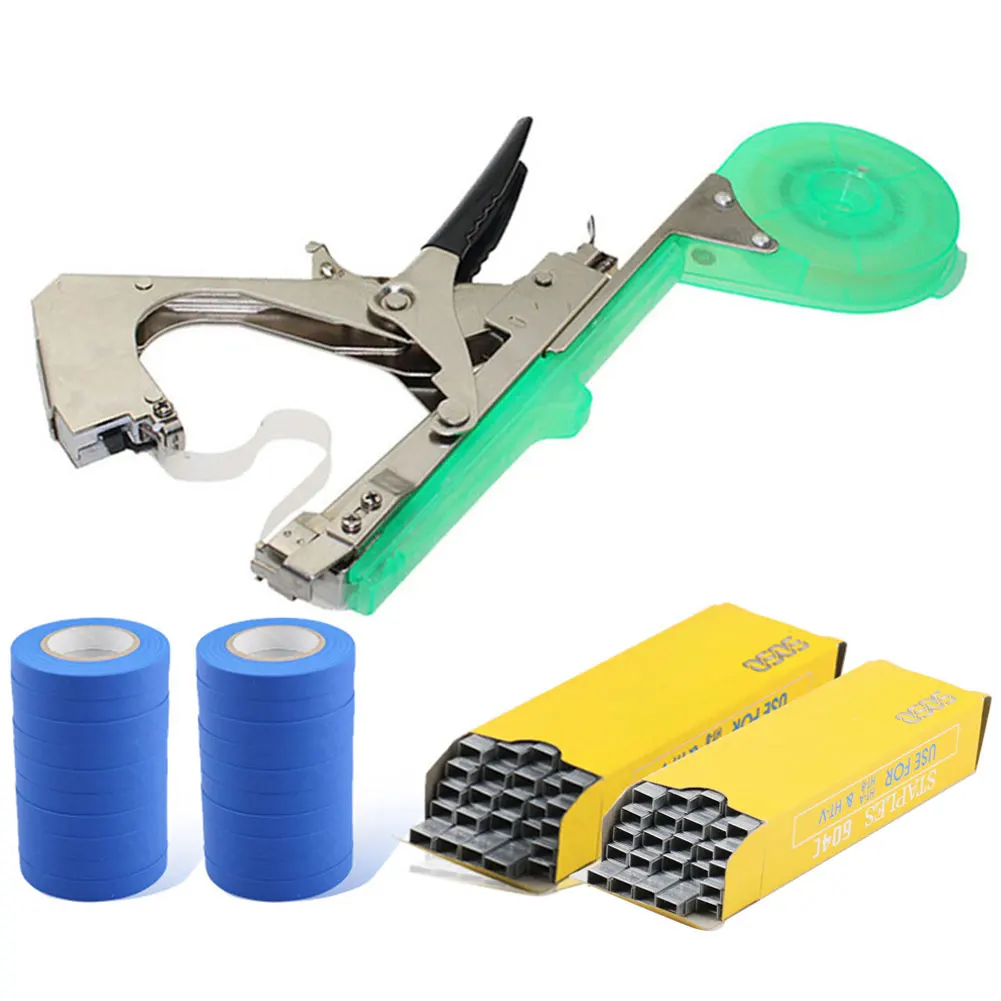 

Tying Machine Plant Garden Plant Tapetool Tapener +2 Box Nails +20 Rolls Tape For Vegetable Grape Tomato Cucumber Pepper Flower
