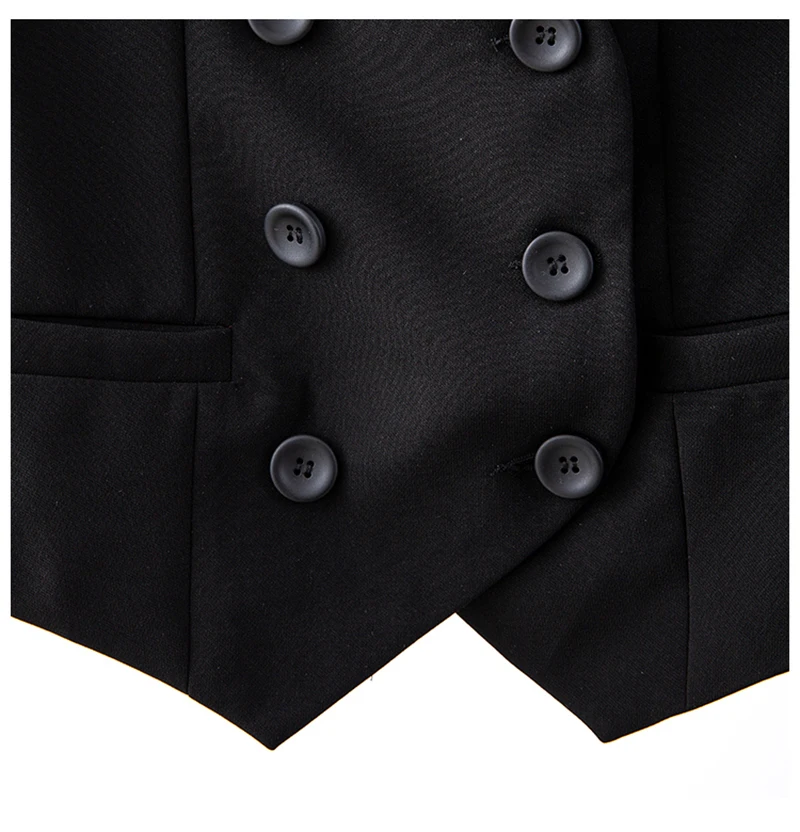 

[EAM] Women Black Zipper Spliced Pu Leather Casual Loose Fit Vest New V-collar Sleeveless Fashion Spring Summer 2021 1DD7702