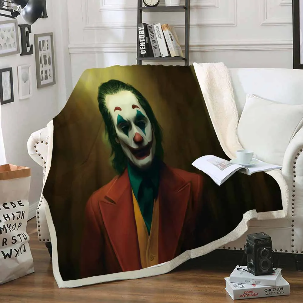 Ужас лицо клоуна подстежка на искусственном меху Одеяло знаменитого фильма