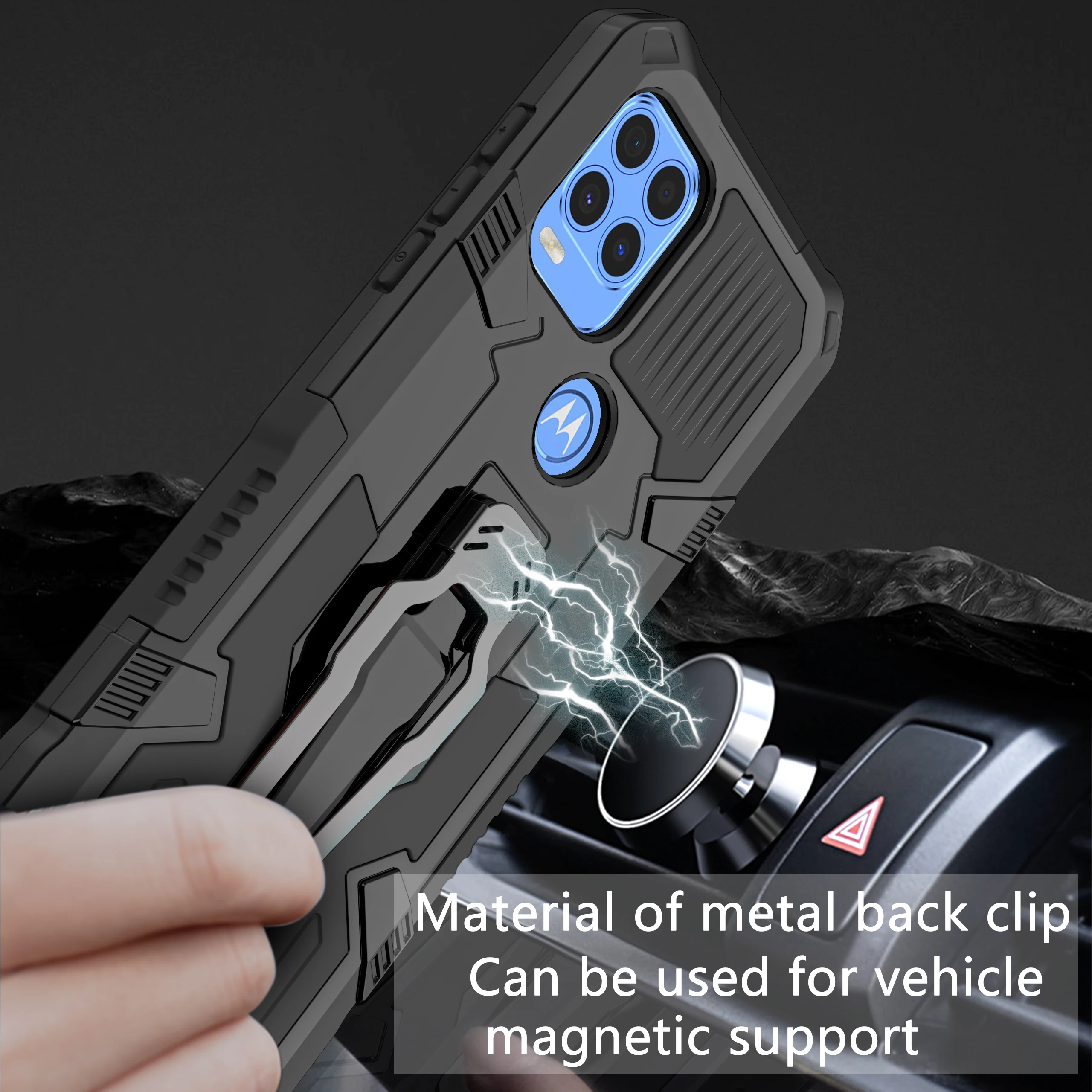 

Armor Shockproof Phone Case For Motorola G G9 G8 E7 E6S E Stylus Power Play One 5G Ace Fusion Hyper Plus 2021 Kickstand Cover