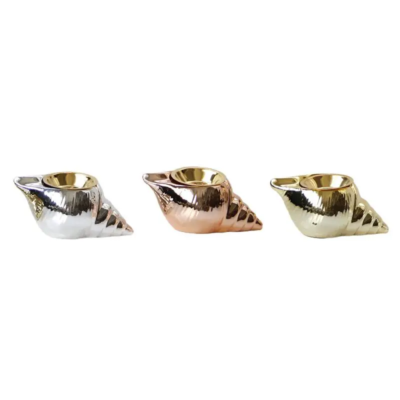 

Conch Shape Ceramics Incense Burner Conch Shape Creative Gold-Plated Silver Conch Ceramic Censer Ornaments Incense Holder Decor