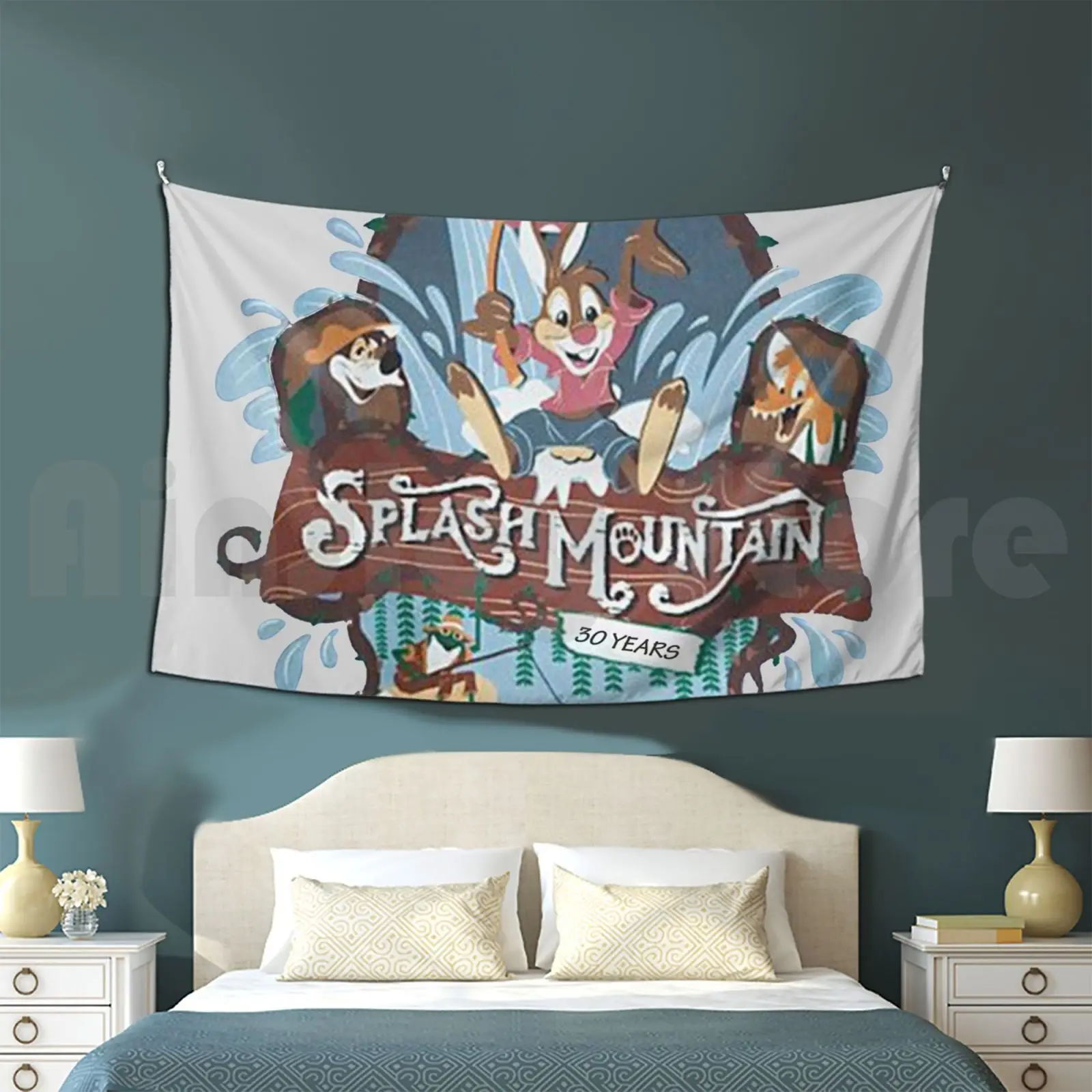 

Splash Mountain Tapestry Living Room Bedroom Water Park Brer Rabbit Flordia Fast Past Hollywood Studios Theme